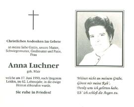 Luchner Anna geb. Mair