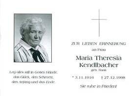 Kendlbacher Maria Theresia geb. Rank