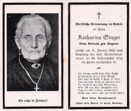 Singer Katharina geb. Angerer