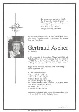 Ascher Gertrud geb. Thummer G