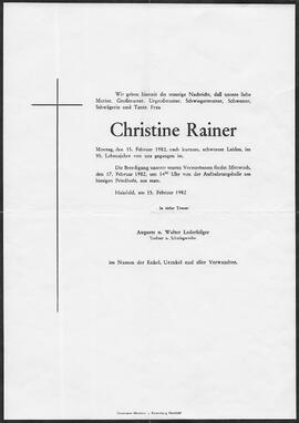 Rainer Christine G