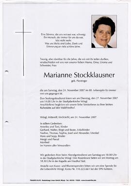 Stockklausner Marianne geb. Pierzinger G