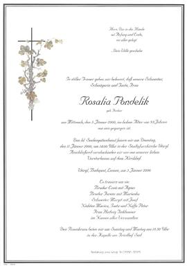 Pondelik Rosalia geb. Fischer G