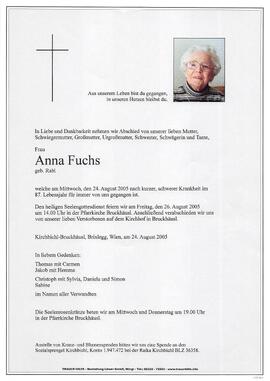 Fuchs Anna geb. Rabl G