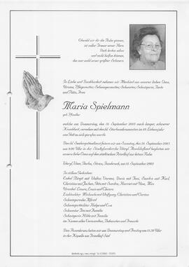 Spielmann Maria geb. Pfandler G