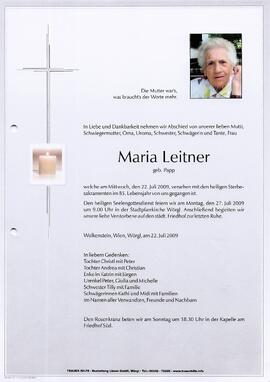 Leitner Maria geb. Papp G