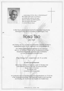 Tiso Rosa geb. Klapf G