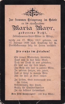Mayr Maria geb. Deßl