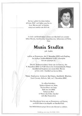 Stadler Maria geb. Jordan G