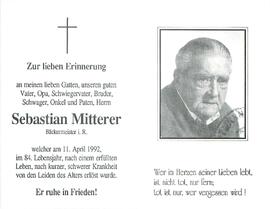 Mitterer Sebastian Bäckermeister