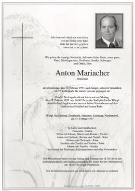Mariacher Anton G