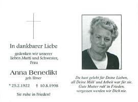 Benedikt Anna geb. Ebner