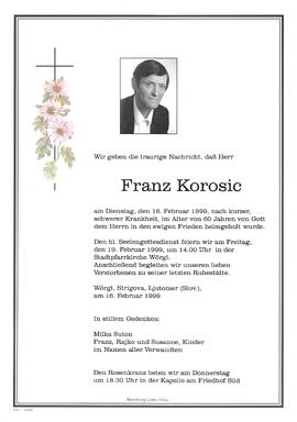 Korosic Franz G