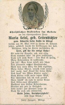 Seisl Maria geb. Lettenbichler Dalln