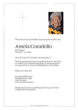 Coradello Josefa geb. Janner G