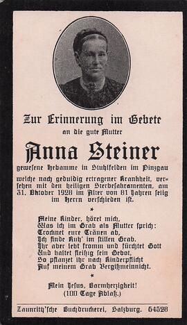 Steiner Anna 1928