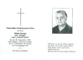 Knapp Maria geb. Aufinger