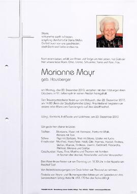Mayr Marianne geb. Hausberger G
