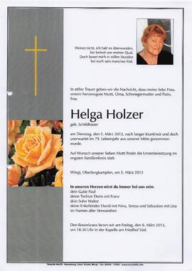 Holzner Helga geb. Schildhauer G
