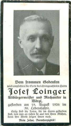 Loinger Josef Bürgermeister