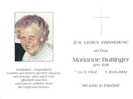 Buttinger Marianne geb. Kölli