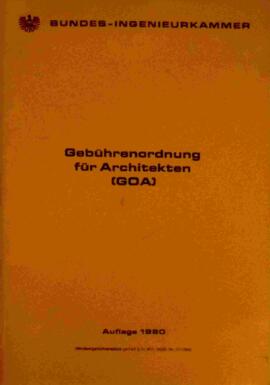 Gebührenordnung für Architekten