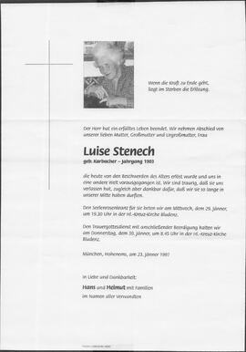 Stenech Luise geb. Karbacher G