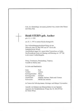 Stern Heidi geb. Ascher G