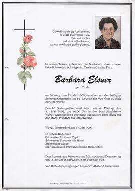 Elsner Barbara geb. Thaler