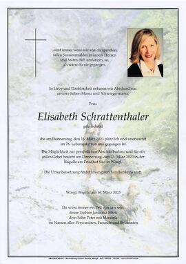Schrattenthaler Elisabeth geb. Schroll