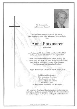 Praxmarer Anna geb. Entner G