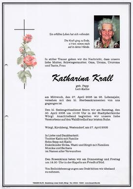 Krall Katharina geb. Papp G