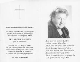Rainer Elisabeth geb. Rothmüller