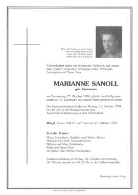 Sanoll Marianne geb. Gummerer G