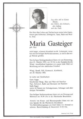 Gasteiger Maria geb. Payr G