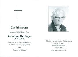 Buttinger Katharina geb. Pesendorfer