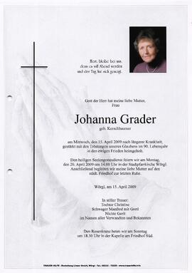 Grader Johanna geb. Kerschbaumer G