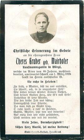 Gruber Theres geb. Mairhofer