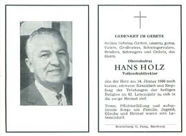 Holz Hans VS-Direktor