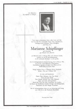 Schipflinger Marianne geb. Kaufmann G