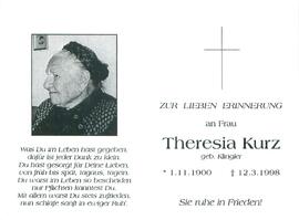 Kurz Theresia geb. Klingler