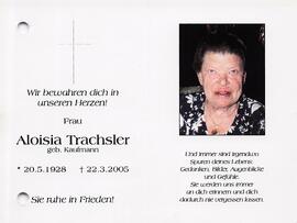 Trachsler Aloisia geb. Kaufmann