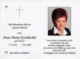 Kronbichler Maria Anna geb. Hauser