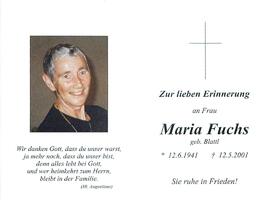 Fuchs Maria geb. Blattl