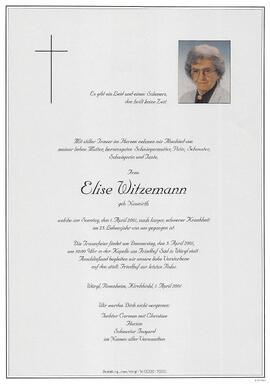 Witzemann Elise geb. Neuwirth G