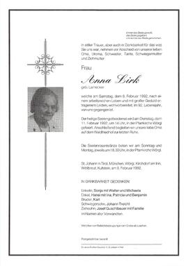 Lirk Anna geb. Lamecker G