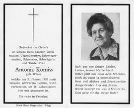 Komiss Antonia geb. Weiss