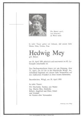 Mey Hedwig geb. Rötzer G