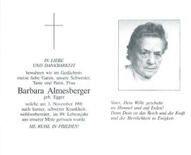 Almesberger Barbara geb. Egger
