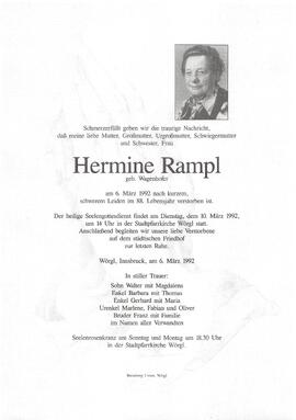 Rampl Hermine geb. Wagenhofer G